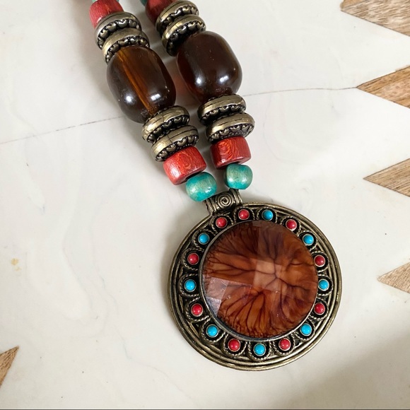 Boho beaded necklace - Picture 4 of 4